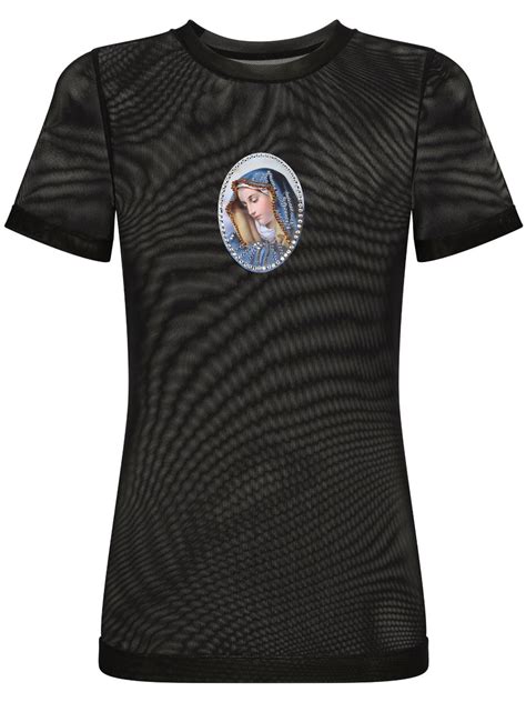 dolce gabbana madonna shirt crystals|Mesh T.